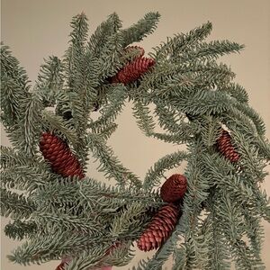 Festive Green and Brown Holiday Wreath